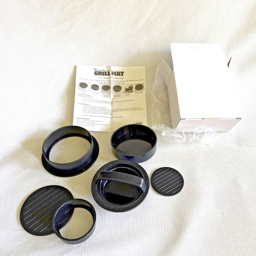 Nonstick Stuffed Burger Press Hamburger Patty Mold Maker Sliders Kitchen BBQ NIB
